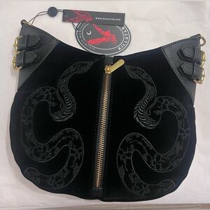 Killstar Adder Black Bag - snakes